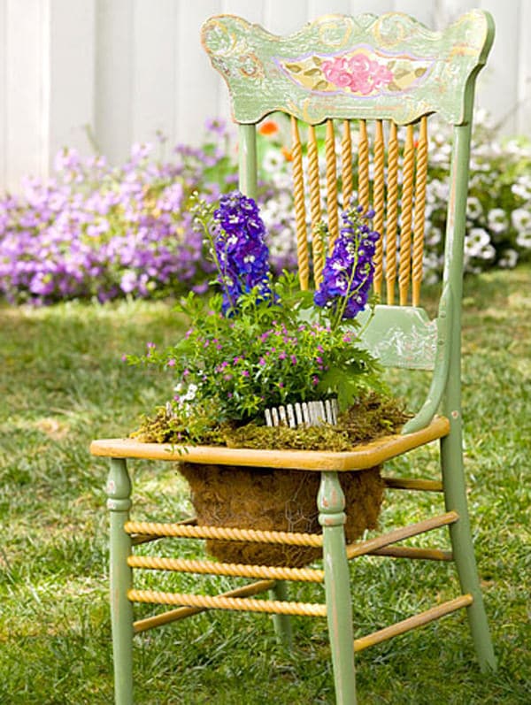 22 Cool Chair planter ideas for Home and Garden | Balcony Garden Web