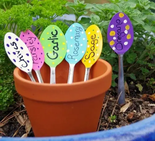 Garden Markers from Old Spoons