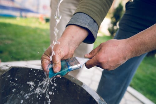Amazing Vinegar Uses in Gardens for clean handbrush