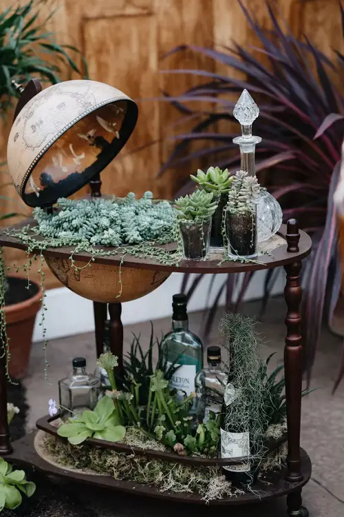 Use a Vintage Table to Showcase Plants