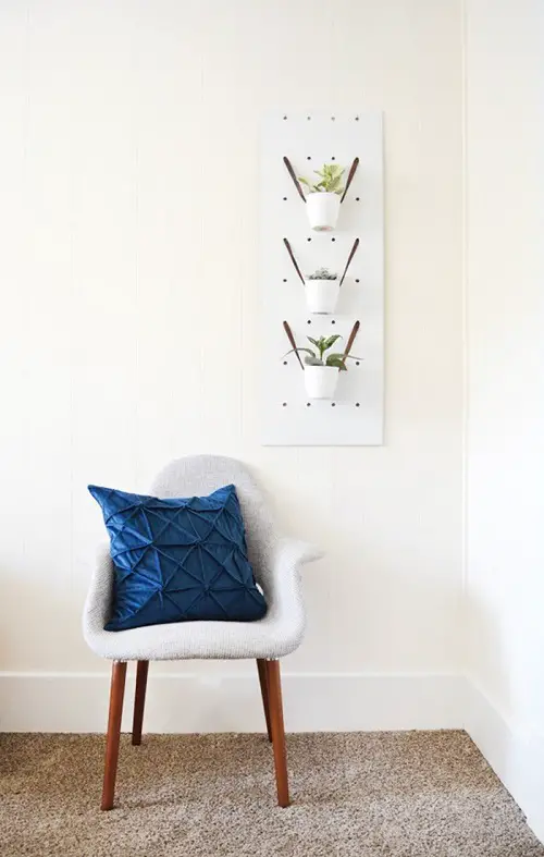DIY Pegboard Planter indoor 