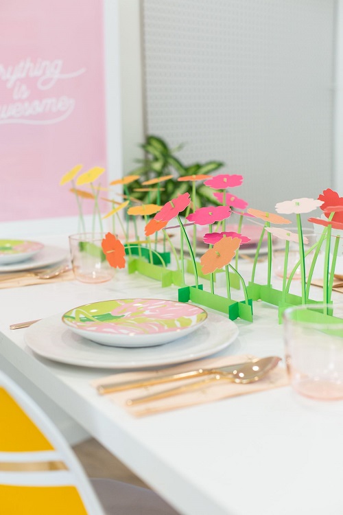 Paper Flowers Spring Table