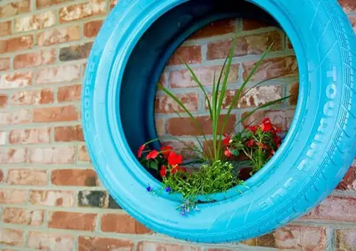 Hanging Tire Planter