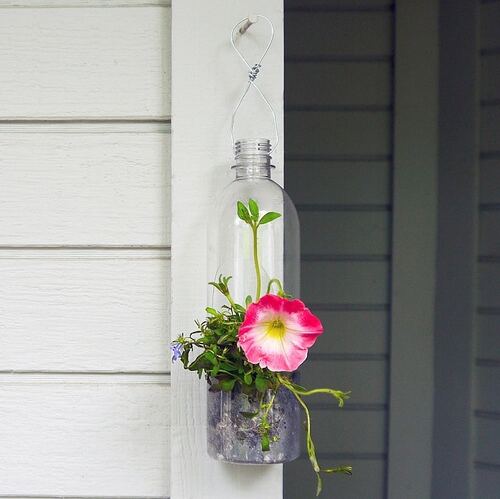 Plastic Bottle Hanging Planter
