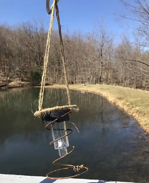 DIY Outdoor Solar Lighting using Rope Solar Light and Rustic Wire