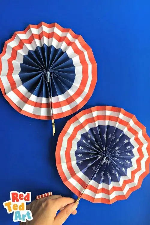4tyh july Patriotic Fans decoration ideas