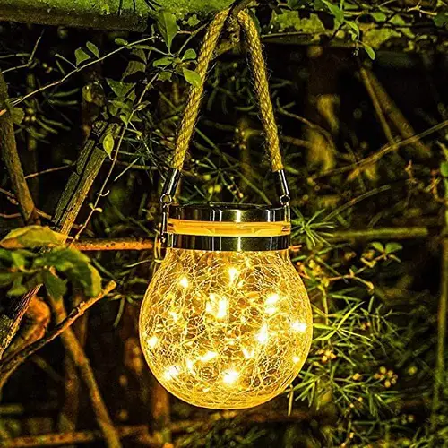 Salvaged Glass Globe Solar Light
