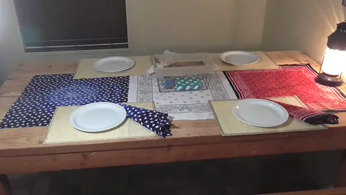 bandana table runner 4th of july decoration ideas 