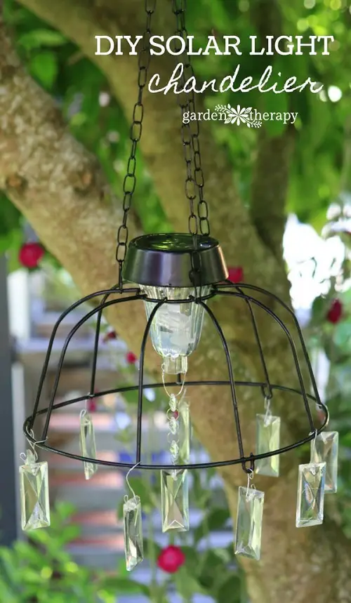 DIY Solar Light Chandelier