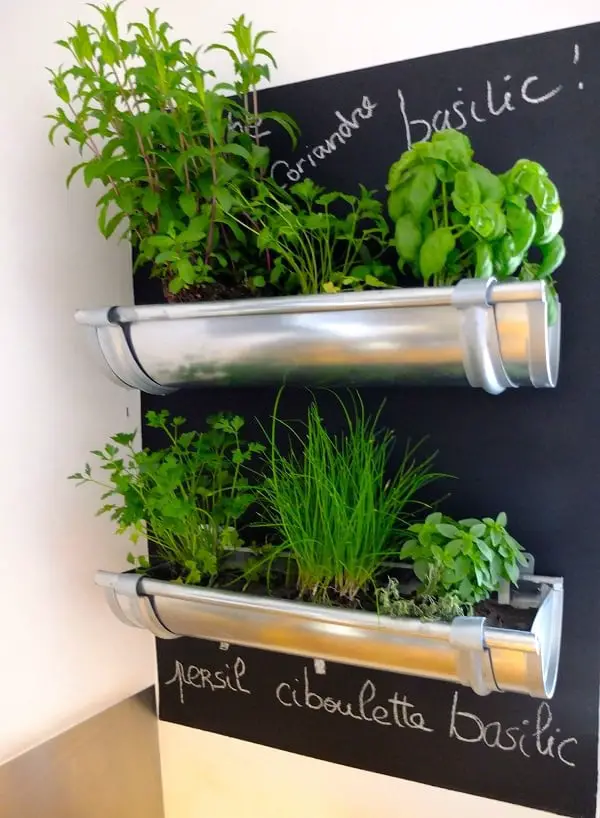 Diy Hanging Herb Garden from Gutters