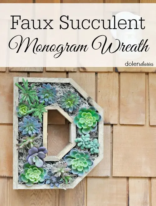 Most Beautiful Succulent Monogram Garden DIYs 