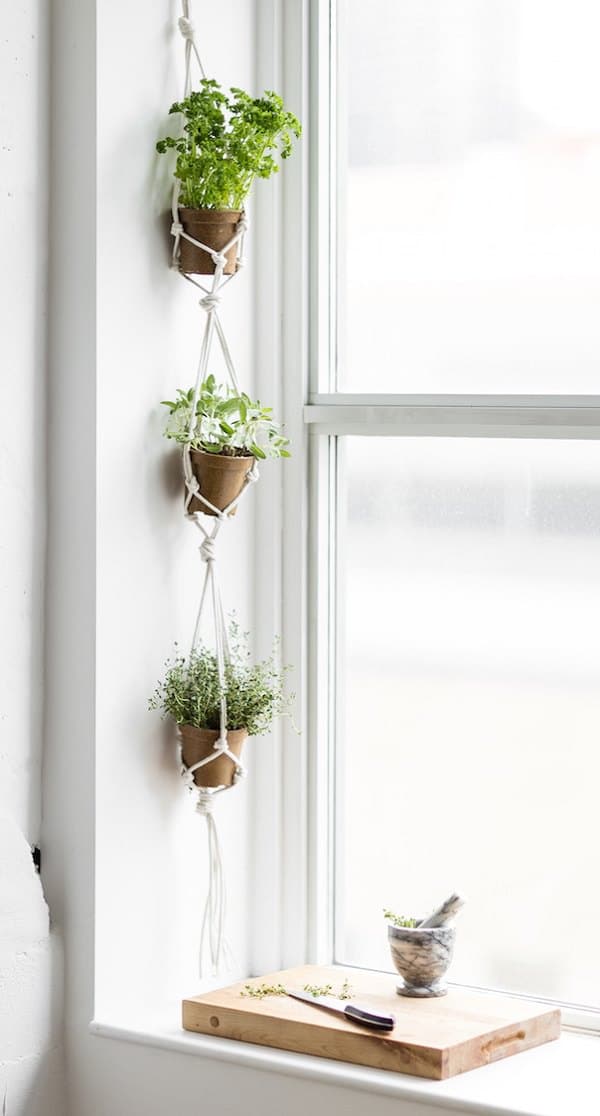 Diy Macrame Hanging Herb Garden
