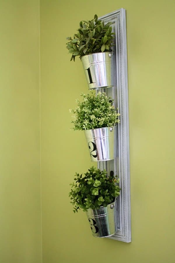 Diy Hanging Buckets Herb Garden