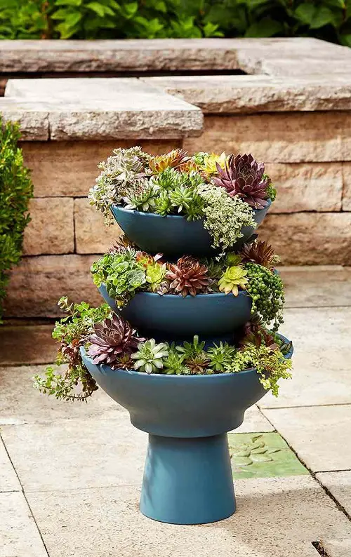 DIY Succulent Pot Tower