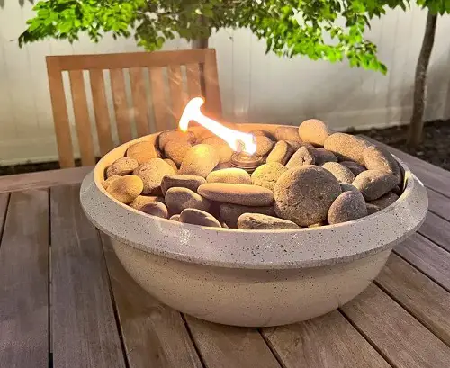 Fire Pit in a Bowl on tabletop