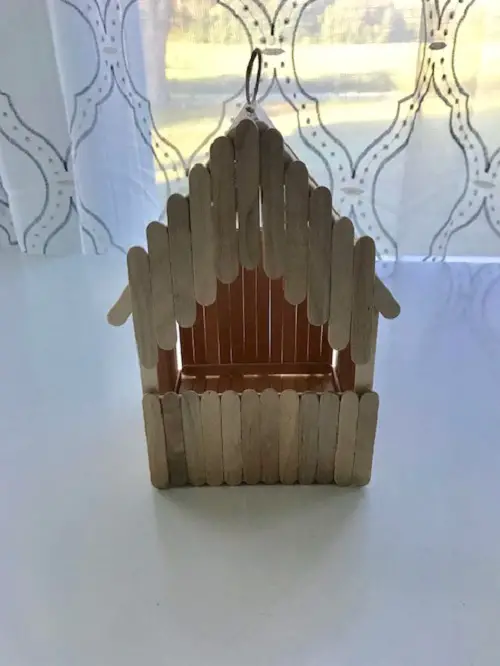 Craft Stick Birdhouse Idea