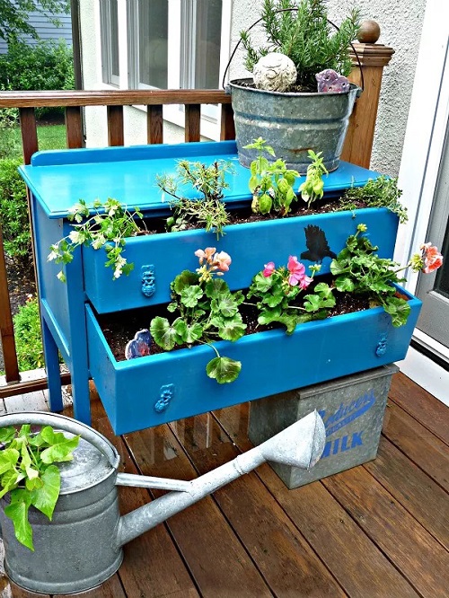 Upcycled Dresser Planter