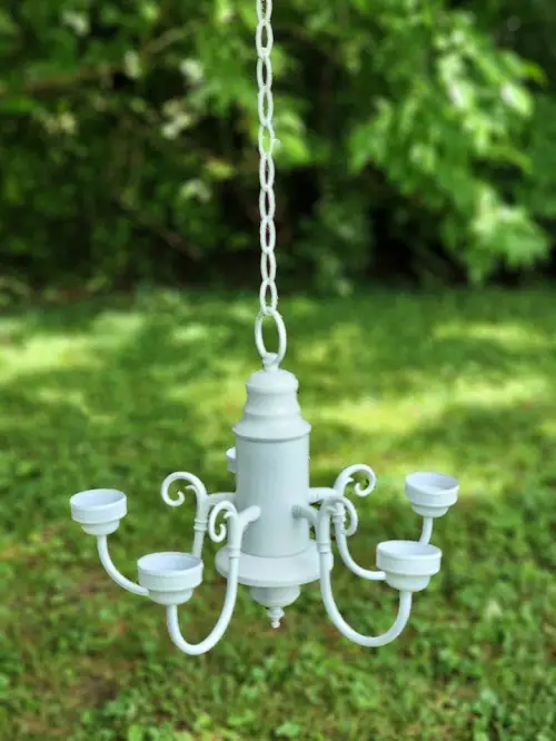 Upcycled Chandelier Planter