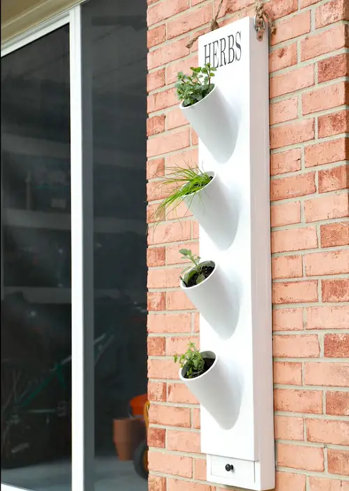 Wall Herb Garden From PVC Pipe