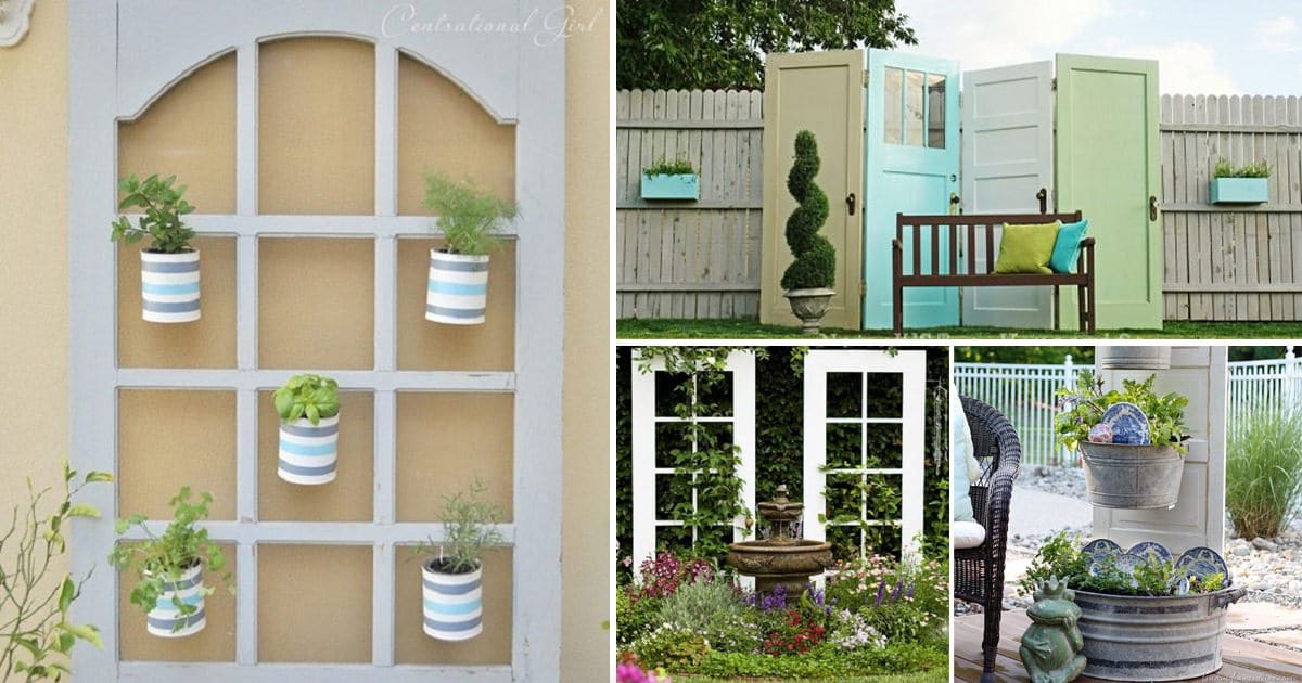 13 Diy Ideas For Using Old Doors In The Garden Balcony Garden Web