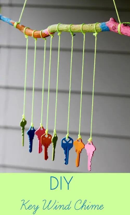Garden Ideas on a Budget DIY Key Wind Chime