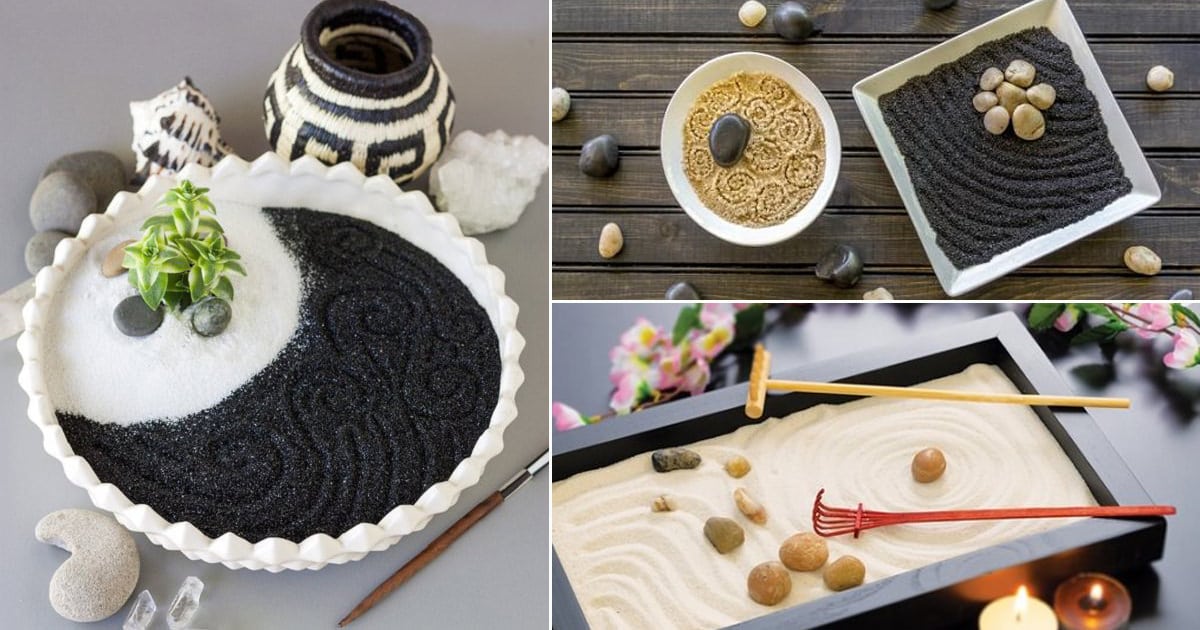 13 DIY Mini Zen Garden Ideas For Desk | Balcony Garden Web