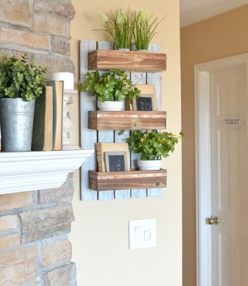 Mini Wooden Shelf Garden