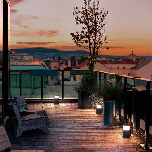 Diffused and Focus Lights balcony