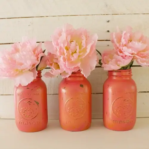 Chalk Painted Mason Jars