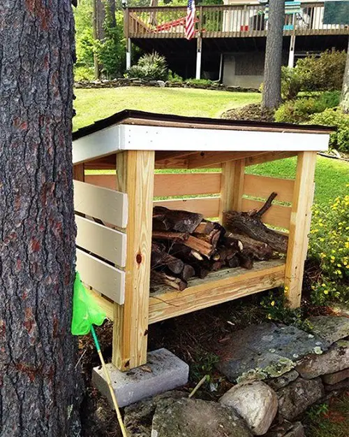 DIY Firewood Rack with Roof