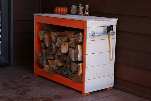 Compact and Elegant Firewood Rack