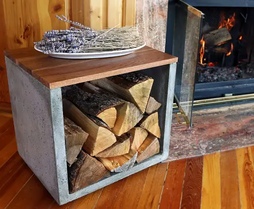 Concrete Log Holder