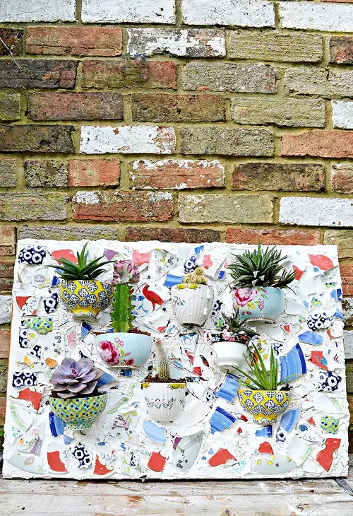 Mosaic Succulent Wall Planter