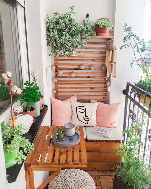 Create a Cozy Sitting to crate balcony garden
