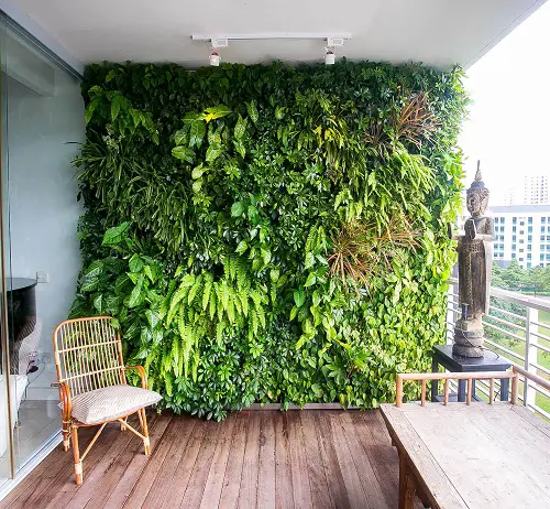 Balcony Designs Wall Full of Foliage