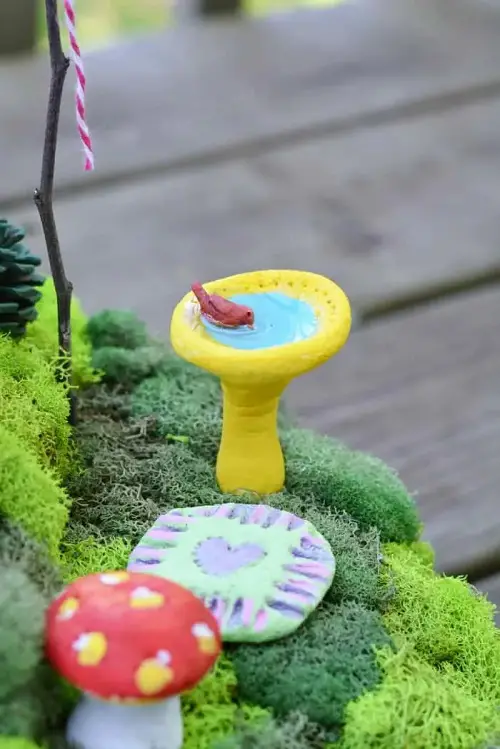 Salt Dough Birdbath