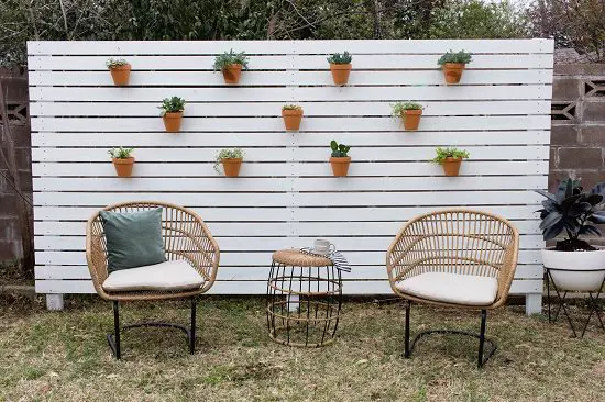Privacy Fence with Vertical Garden
