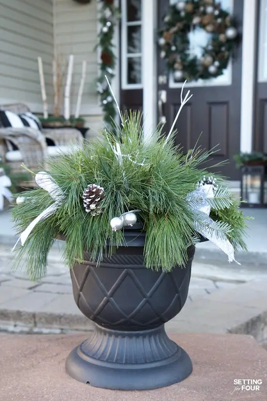 Outdoor Christmas Planter