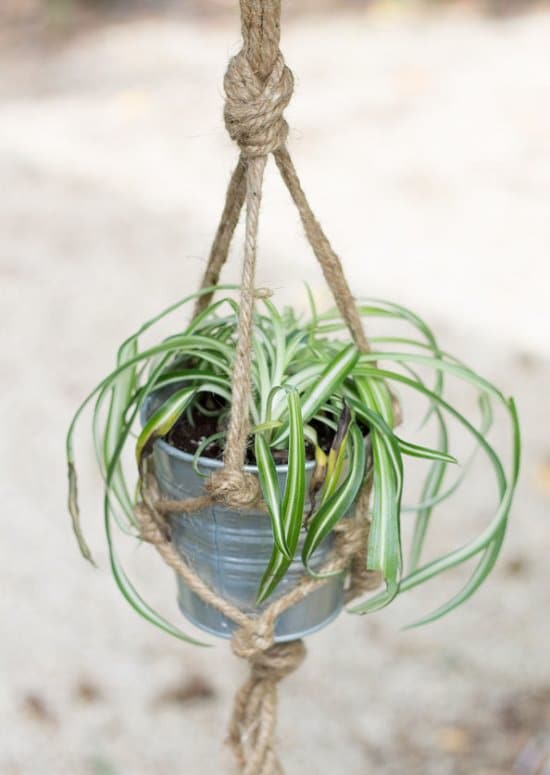 DIY Rope Plant Hanger Ideas 5