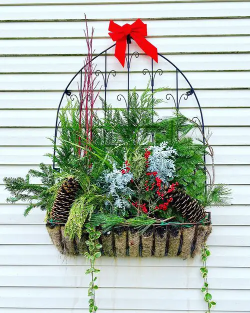 Hanging Christmas Planter