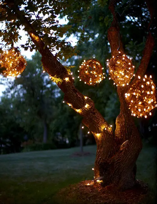 diy grapevine lighting ball