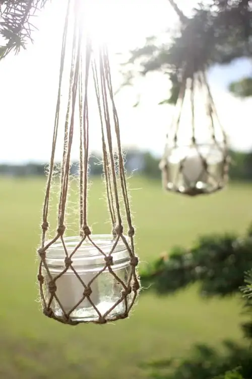 hanging jute lanterns 