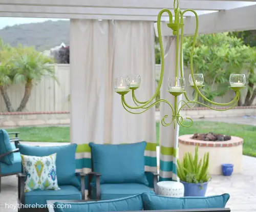 diy outdoor chandelier idea