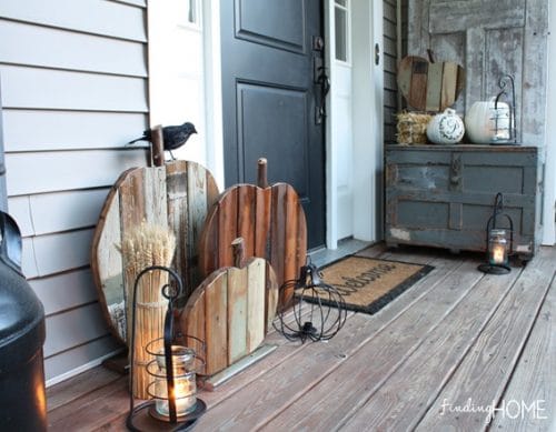Wooden Pumpkin Decor