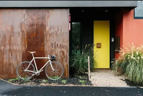 Corten Steel Entrance on fornt door