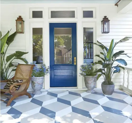 Two-Tone Front Door decor