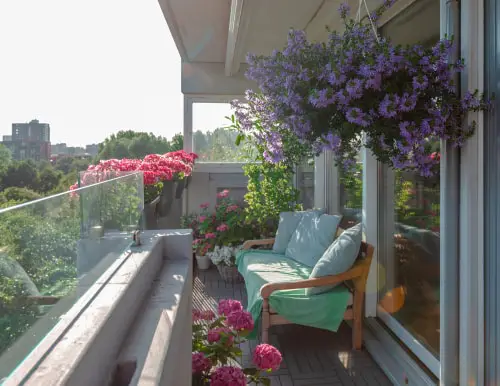 Balcony Flower Garden in the City 