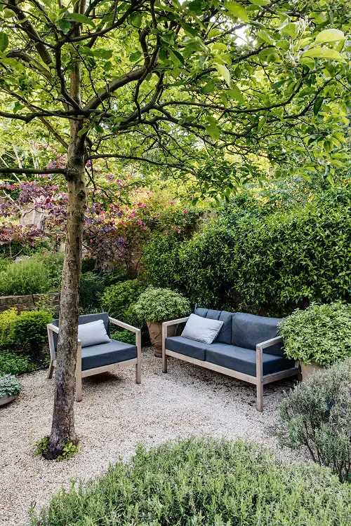 Gravel Bed and Vibrant Garden
