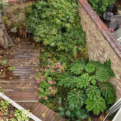 A Flower Bed and Deck