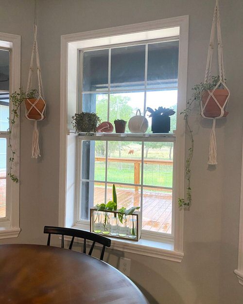 Indoor Shelf with Macrame Planters